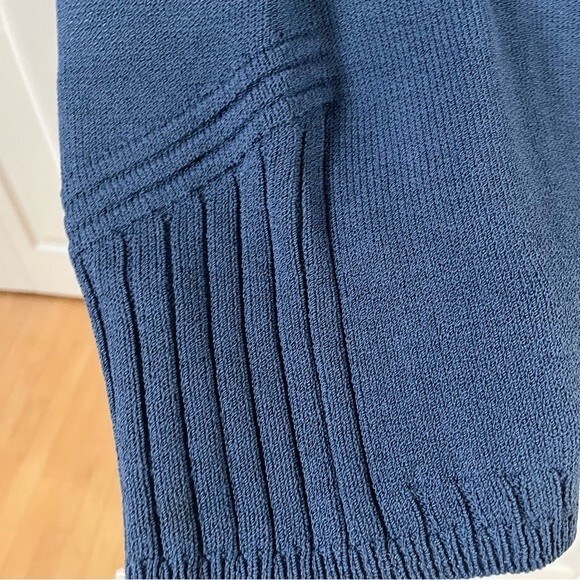 St.John Sport By Marie Gray Santana Knit Ribbed Short Sleeve Top in Blue S NWOT - Picture 8 of 12